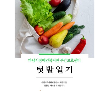 [주간보호] 이용인이 직접 키운 친환경 채소를 소개합니다