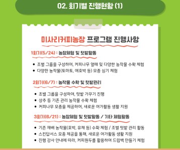 [지역복지] 2023년 치유농업 프로그램 "마음치유, 행복나날" 진행현황(미사리커피농장편)